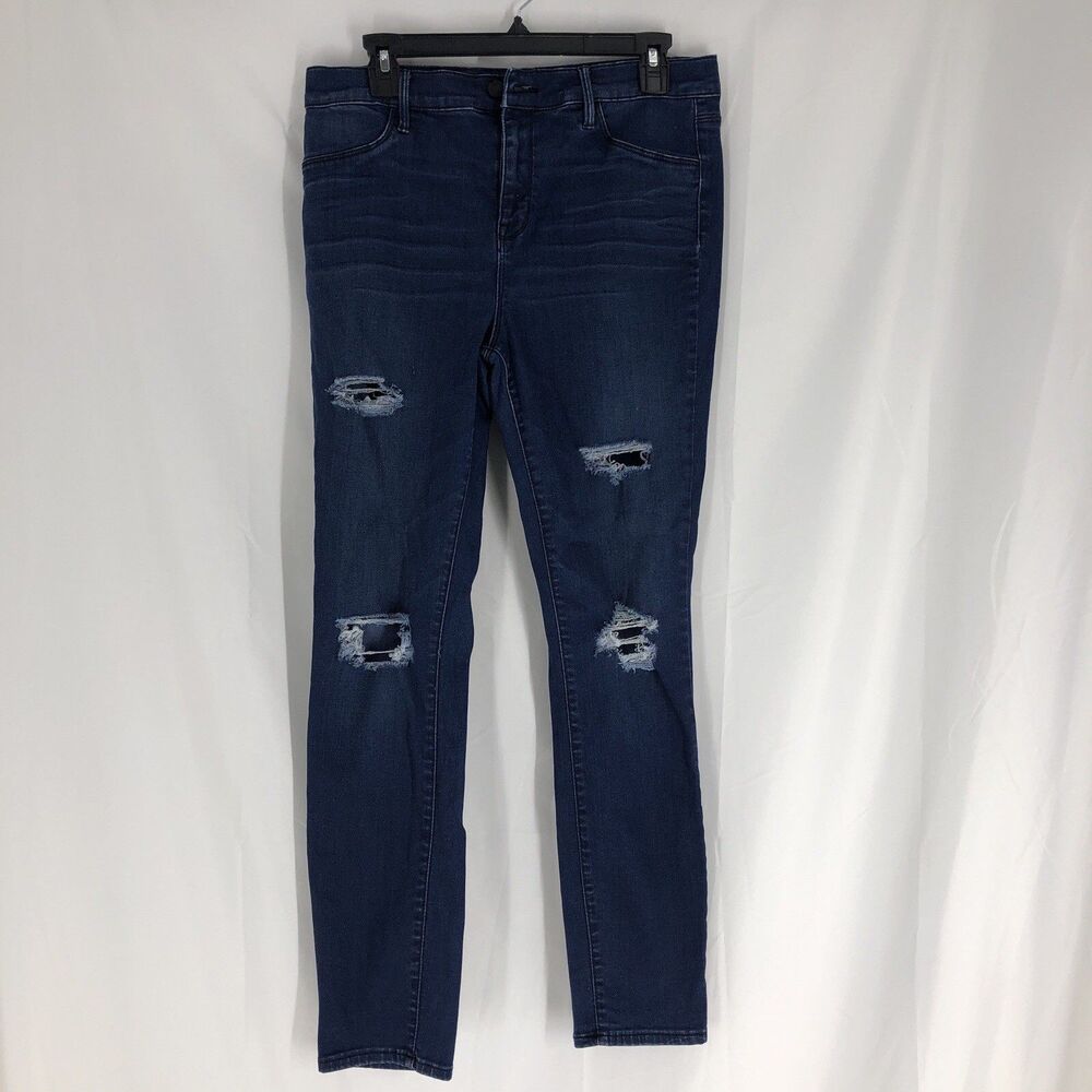 PacSun Jeans Women's Size 30 Blue High Rise Jegging Stretch Distressed Pockets